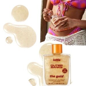 Lottie London X Outer Banks The Gold Body Dry Oil, Illuminating Golden Oil